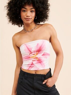 Anthropologie x Tyler McGillivary Lily Tube Top Sz L Pink